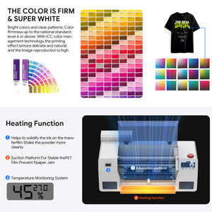 Imprimante de <span class=keywords><strong>transfert</strong></span> DTF A3 XP600 avec logiciel RINN, <span class=keywords><strong>plateforme</strong></span> chauffante sous vide sans séparation des couleurs, machine d'impression de t-shirts 330 mm - Product Image 3