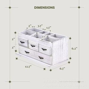 Desktop Wooden Cosmetic Organizer <b>With</b> Drawers Makeup <b>Storage</b> Box Jewelry Holder <b>Dressing</b> <b>Table</b> <b>Storage</b> Cabinet - Product Image 5