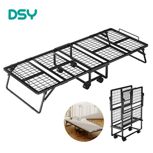 Base de <span class=keywords><strong>Cama</strong></span> Metálica Plegable Moderna con Ruedas, Tamaño King/Queen, Portátil y Desmontable, Directo de Fábrica - Product Image 1