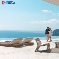 Chaise longue de piscine moderne en aluminium pour extérieur, résistante à l'eau, pour cour et hôtel, mobilier résistant aux UV