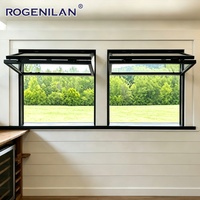Fenêtre pliante verticale en aluminium sur mesure Rogenilan, double vitrage, extérieur, vitrage trempé, pliable, relevable