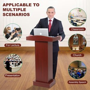 Podium de Base lourde <span class=keywords><strong>en</strong></span> <span class=keywords><strong>bois</strong></span> pour conférence support de discours de mariage support de podium pour pupitre présentation église salle de classe chaire - Product Image 3