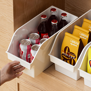 Plastic Storage <b>Bins</b> Rectangle 1-3L Eco-Friendly Kitchen Food Container Organizers Standing Type Desktop Storage Baskets - Product Image 2
