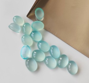 พลอยคาลซิโดนีธรรมชาติอัญมณีหลวม3x5mm-20x30mm รูปไข่หลังแบนราคาขายส่งสำหรับการทำเครื่องประดับ - Product Image 2