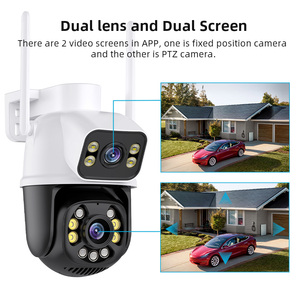 Kamera Luar Ruangan ICSee A26 8MP 4K Keamanan Rumah Lensa Ganda Layar Ganda PTZ Pelacakan Manusia IP66 WiFi 2.4GHz - Product Image 4