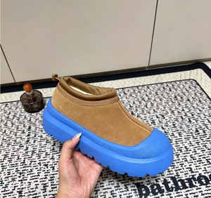 Botas de nieve de lana con suela gruesa de diseñador para hombre y mujer, estilo nuevo 2026, zapatos de algodón forrados de piel todo en uno, estilo perezoso. - Product Image 2