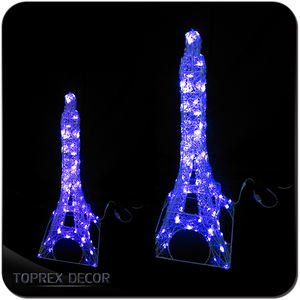 โคมไฟ LED อะคริลิคสำหรับตกแต่งใน3D ไฟรูปหอไอเฟลสำหรับเทศกาลคริสต์มาสโคมไฟรูปทรงสวนกลางแจ้ง - Product Image 3