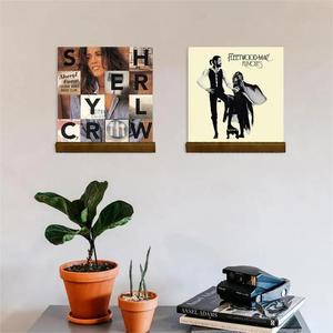Wooden <b>Vinyl</b> Record Display Rack 32x1.8x4.5cm <b>Wall</b> Mount Minimalist Design For Album Storage And Decor - Product Image 1