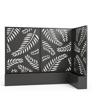 Jardinière en métal façonnée avec écran d'intimité découpé au laser, séparateur de jardin extérieur - Product Image 4