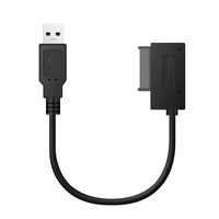 Usb a 7 + 6 13pin Slim Sata/IDE para Cd Dvd Rom Adaptador de cable de unidad óptica