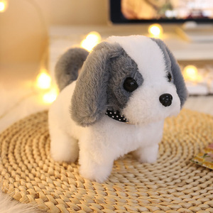 어린이용 전기 플러시 강아지 장난감 목걸이 세인트 버나드 강아지 리얼리틱 장난감 짖는 소리와 걷는 소리 전기 장난감 - Product Image 5