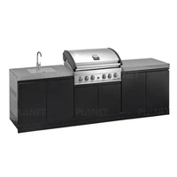 Barbecues à gaz pour cuisine extérieure, plan de travail en acier inoxydable, armoires en acier inoxydable 304, barbecues à gaz