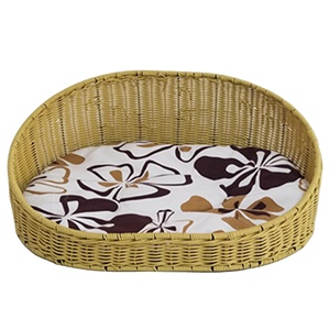 Xh Zomer Cool Handgeweven Ovale Waterdichte Koeling Ademende Pp Rotan Rieten Kat Hondenbed Huisdier Huis Net & Huisdier Kooien - Product Image 1
