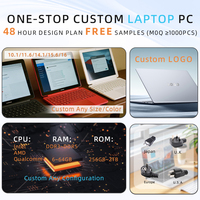 Custom 15,6 inch zakelijke laptop met vingerafdruksensor, Intel J4125 notebook computer, 12GB+128GB SSD, 15,6 inch kantoorlaptop