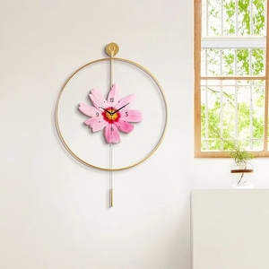 Đồng Hồ Trang Trí Treo Tường Sang Trọng Nhẹ Pha Lê Đơn Giản 50*50Cm Đồng Hồ Hoa Mặt Sứ Với Giá Thấp - Product Image 4