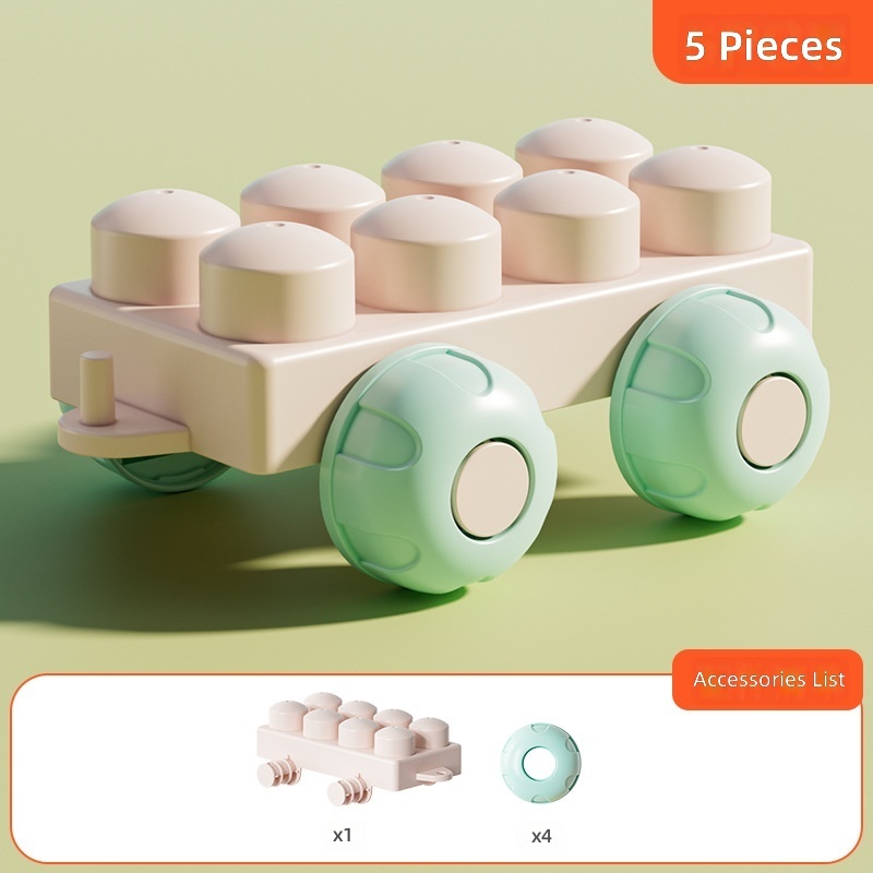 Soft rubber car base+4 wheels 5pcs