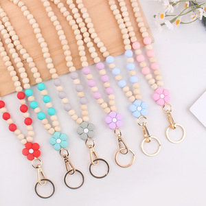 <span class=keywords><strong>Collier</strong></span> lanière perlé motif floral tendance, pendentif porte-clés fait main avec anneau porte-clés, joli porte-<span class=keywords><strong>badge</strong></span> et breloque de sac <span class=keywords><strong>pour</strong></span> le bureau - Product Image 5