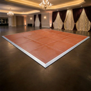 Plancher de danse en bois avec bords en aluminium, portable, pour événements intérieurs - Product Image 1