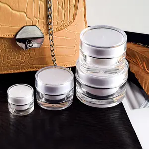 Stock Empty 5g 10g 15g 30g 50g new style face cream acrylic lotion cosmetic jar with skin Care Cream