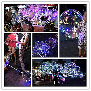 LED Bobo Balloons Transparent LED Light up Balloons Clear <b>Glow</b> Balloons with String Lights for Party Birthday Wedding - Product Image 4