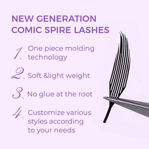 STARSCOLORS Extensiones de Pestañas Pre-fabricadas con Punta de Espiral Estilo Anime y <span class=keywords><strong>Manga</strong></span>, Bandejas de Pestañas Apilables - Product Image 2