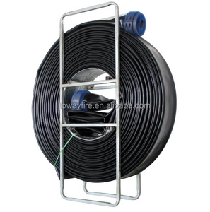 Tuyau plat TPU haute pression TOWAY de 6 pouces pour le transport d'huile, pression de service de 40 bars, noir, services d'extrusion et de découpe - Product Image 1