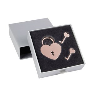 Candado de Corazón en Oro Rosa para Decoraciones y Suministros del Día de San Valentín - Product Image 2