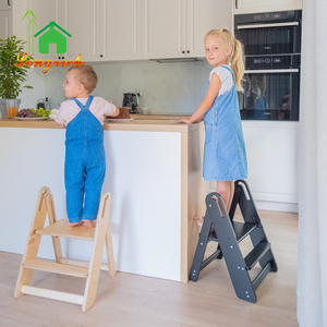 <span class=keywords><strong>Escalera</strong></span> <span class=keywords><strong>de</strong></span> <span class=keywords><strong>Madera</strong></span> <span class=keywords><strong>de</strong></span> <span class=keywords><strong>Dos</strong></span> <span class=keywords><strong>Peldaños</strong></span> con Diseño Moderno para Dormitorio y Baño, Ajustable para Adultos y Niños - Product Image 1