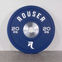 Pelat Beban Barbell Profesional CPU, Pelat Bumper Warna-warni Low Bounce, Lubang Tengah 50.4mm, Branding Kustom untuk Gym Komersial