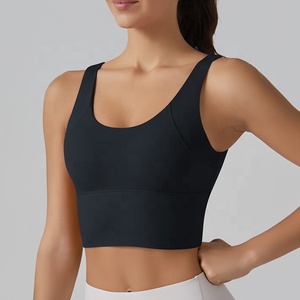 <span class=keywords><strong>Reggiseno</strong></span> sportivo da donna <span class=keywords><strong>con</strong></span> scollo a V, coppe imbottite a lunga durata, supporto ad alto impatto, modello lungo, per corsa, yoga, allenamento e fitness, tipo top corto. - Product Image 4