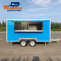Webetter Remorque de Restauration Mobile pour Aliments, Boissons, Café, Boulangerie, Tacos, Poulet Frit, BBQ, Type Boîte Carrée Remorquable