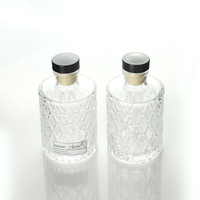 Bouteille en verre de luxe pour diffuseur de parfum d'ambiance, flacon vide transparent carré pour diffuseur à bâtonnets, avec bouchon, vente en gros