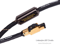 Filtro de Cable Hifi Linkwylan LW-FSS-FT, Carcasa de Aleación de Zinc, Tubo Termocontraíble, Anillo de Ferrita con Clip, Núcleo de Anillo de Ferrita, Filtro de Ruido EMI RFI