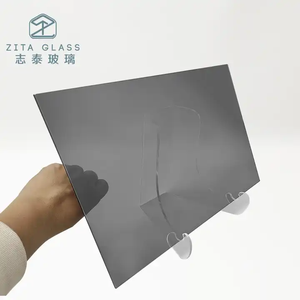 Pannello in Vetro Temperato Personalizzato per Porta <span class=keywords><strong>Frigorifero</strong></span> con Serigrafia, Pannello in Vetro Grigio Rivestito per Congelatore - Product Image 1