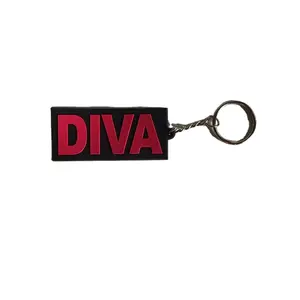 No Moq Cheaper DIVA Hot Sale Promotional Personal New Pvc Keychain For Event