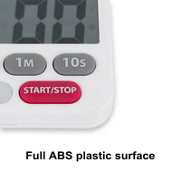 Minuterie électronique LCD CE & RoHS avec thermo-hygromètre et calendrier, horloge numérique en plastique ABS, réveil numérique, minuterie de cuisine numérique