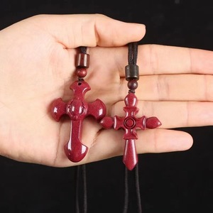 Collana con catena in corda rossa fantasia collana con ciondolo <span class=keywords><strong>a</strong></span> croce cinabro per <span class=keywords><strong>mia</strong></span> madre - Product Image 4