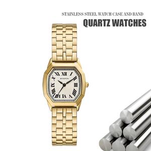 Proveedor de Relojes Personalizados, Reloj de Cuarzo de Moda de Acero Inoxidable 316L, Movimiento Japonés, Caja Octogonal Dorada, Relojes Elegantes para Mujer - Product Image 5