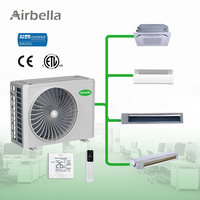 R410a Inverter Multi-Zone Mini Smart Mutil Split VRF AC System 5-21K Btu 220V-240V Compact Four-Way Cassette projets hôteliers