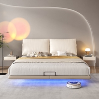 Lit suspendu Offre Spéciale 2023 Nouveau lit double design en tissu Hi-Tech Ensemble de lit confort 1.8m Ensemble de lit king moderne de luxe simple et léger