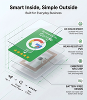 Support en acrylique pour carte RFID NFC avec évaluation Google Review, capteur intelligent, design personnalisable, NFC haute fréquence pour usage hôtelier Google