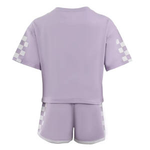 Set Estivo Casual per Bambine, Completo 2 Pezzi con Top Corto e Pantaloncini, Set in Morbido Cotone per Bambini, Ideale per Sport e Picnic - Product Image 2