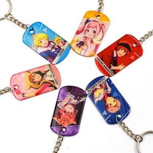 Keyring Manufacturer Wholesale Fashion Charm Cute Anime <b>Key</b> <b>Chains</b> Metal Printed Anime Epoxy Drip Glue Keychain Custom logo - Product Image 1