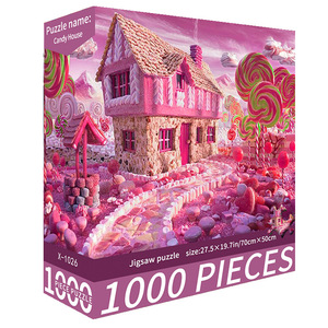 Candy House Puzzle en papier en forme <span class=keywords><strong>de</strong></span> X <span class=keywords><strong>de</strong></span> 1000 pièces, Bestseller transfrontalier ; Jouet anti-stress <span class=keywords><strong>de</strong></span> difficulté élevée pour filles - Product Image 5