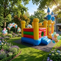 Château gonflable commercial de qualité supérieure pour adultes et enfants, rose et blanc, avec toboggan, pour l'extérieur