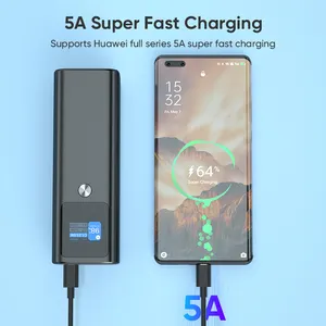Banque d'alimentation haute capacité 24600mah PD 140W batterie externe à charge <span class=keywords><strong>super</strong></span> rapide TFT affichage intelligent chargeur portable 3 ports - Product Image 4