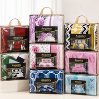 En stock : Ensemble de literie imprimé 8 pièces pour lit Queen/King, avec draps, rideaux et taies d'oreiller assortis