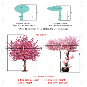 Cây Hoa Anh Đào Trong Nhà Hứa Hẹn Cây Liễu Hoa Trang Trí Lớn Cây Trung Tâm Đám Cưới Wisteria Nhân Tạo - Product Image 3