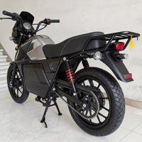 Sepeda Motor Listrik Gaya Retro Scrambler E51 70cc Lampu Depan LED Bulat Speedometer Digital Kunci Mekanis