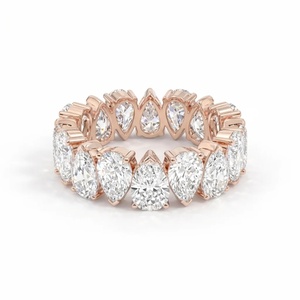 Anillo de Diamantes con Banda Eterna en Forma de Pera Asimétrica - Oro de 9k, 14k y 18k - Product Image 5